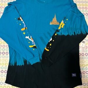 Disney Blue and Black Long Sleeve Tee